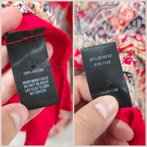 LULUS Design Major Red Print Sleeveless Swing Mini Dress, Moroccan Print, Size M - Picture 9 of 14